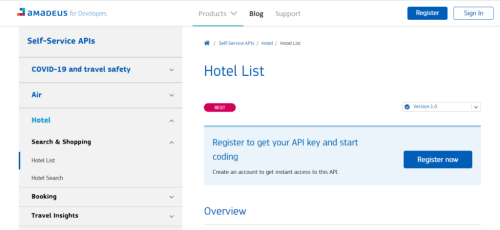 Amadeus Hotel API